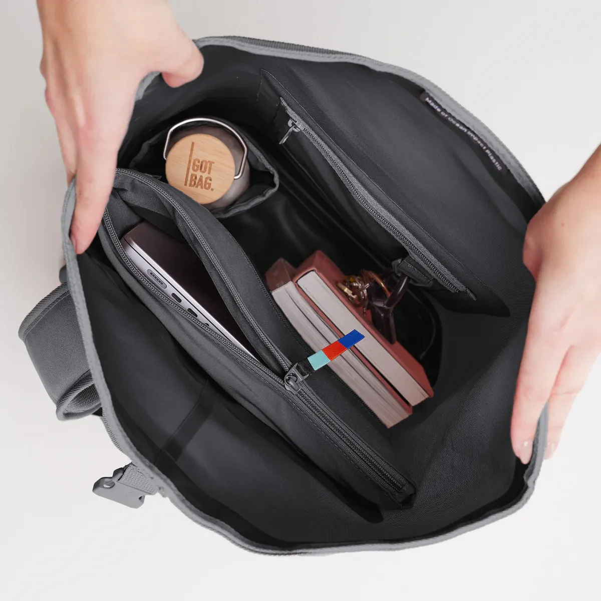 GOT BAG Rolltop Lite 2.0 Shark – productbeeld 1 | duurzaam | Bag-Age