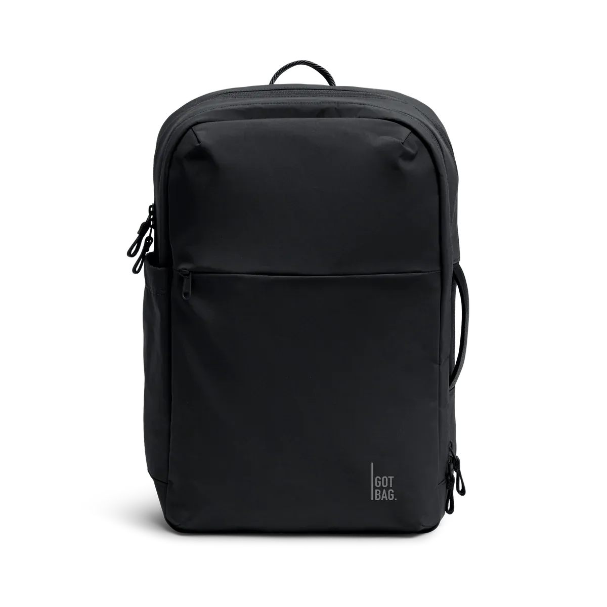 GOT BAG Commuter Pack Black Monochrome – widok z przodu 3 | zrównoważona | Bag-Age