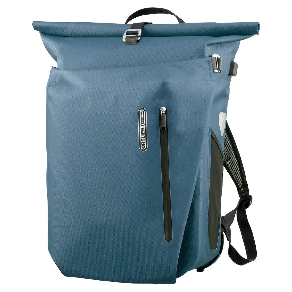 ORTLIEB Vario 26L Petrol convertible backpack pannier, front view, at Bag-Age
