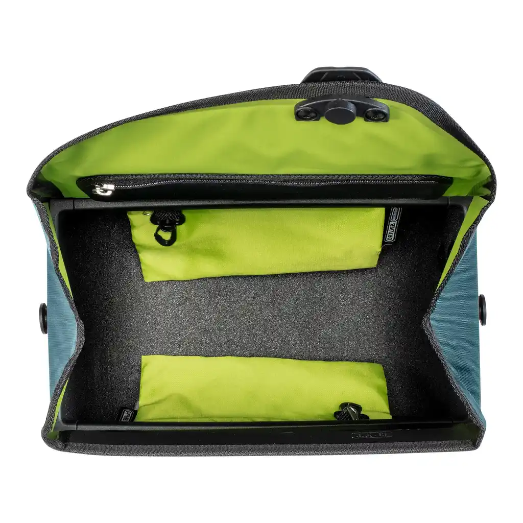 ORTLIEB Trunk-Bag Petrol rack-top bag, binnenaanzicht, bij Bag-Age