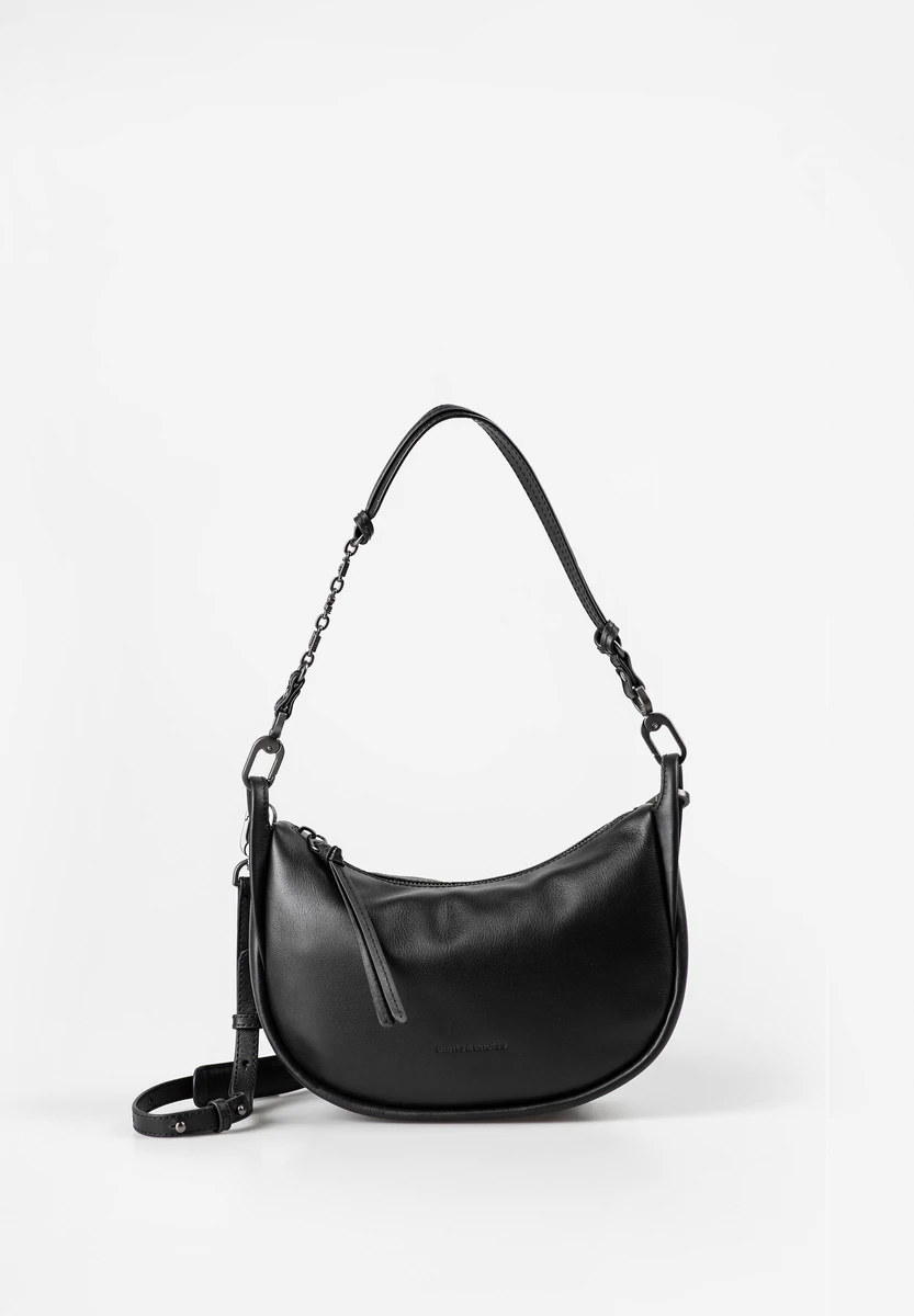 aunts & uncles Fawn Jet Black bag, front view, at Bag-Age Berlin