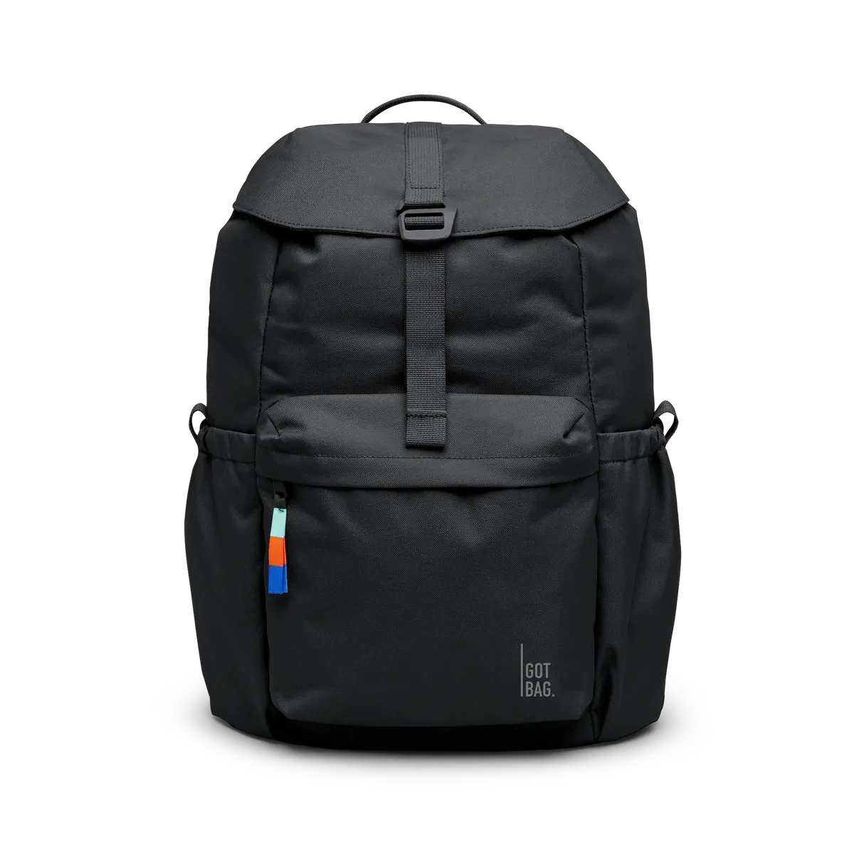 GOT BAG Flap Pack Black – Vorderansicht 3 | nachhaltig | Bag-Age