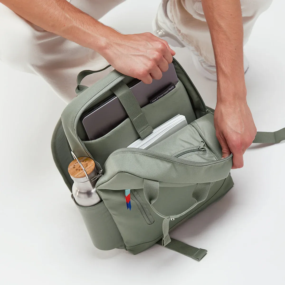 GOT BAG Daypack 2.0 Bass – vista aperta | sostenibile | Bag-Age