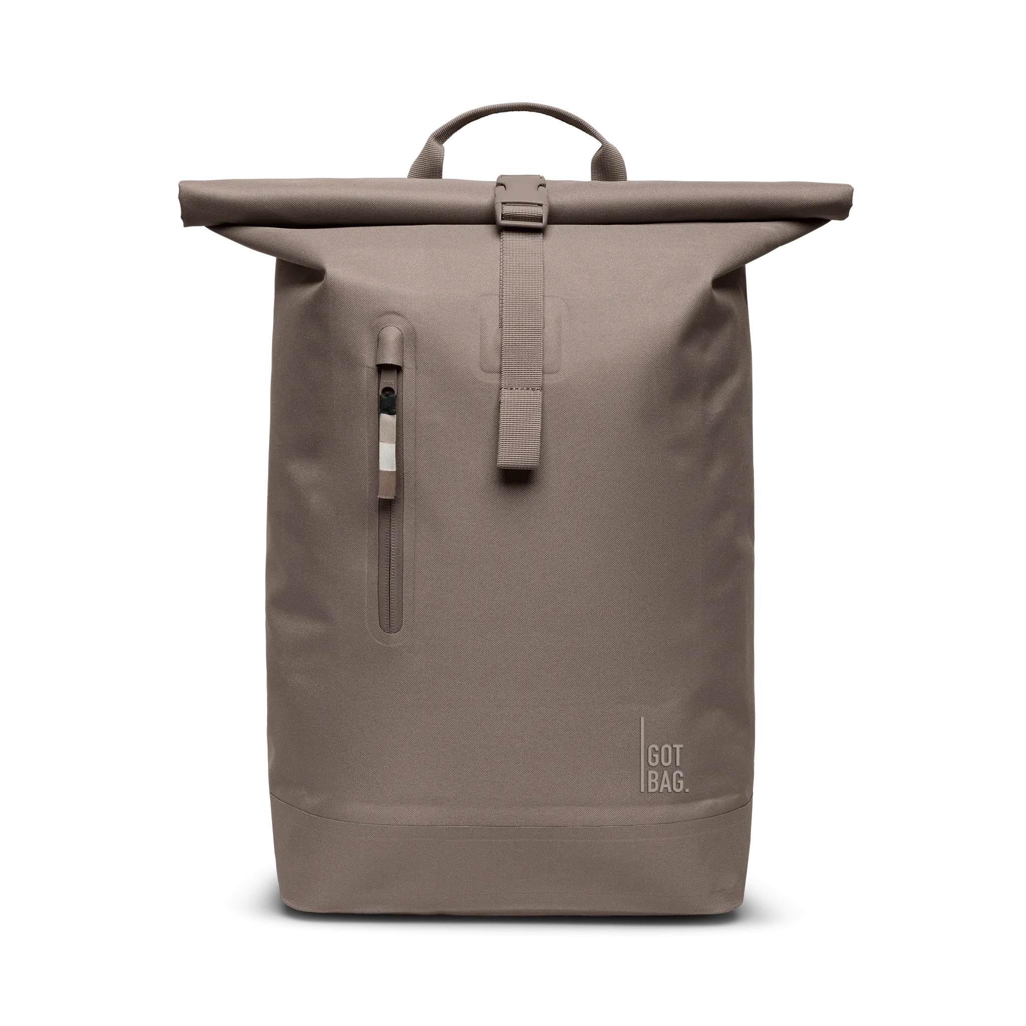 GOT BAG Rolltop Lite 2.0 Oyster Monochrome – front view 1 | sustainable | Bag-Age