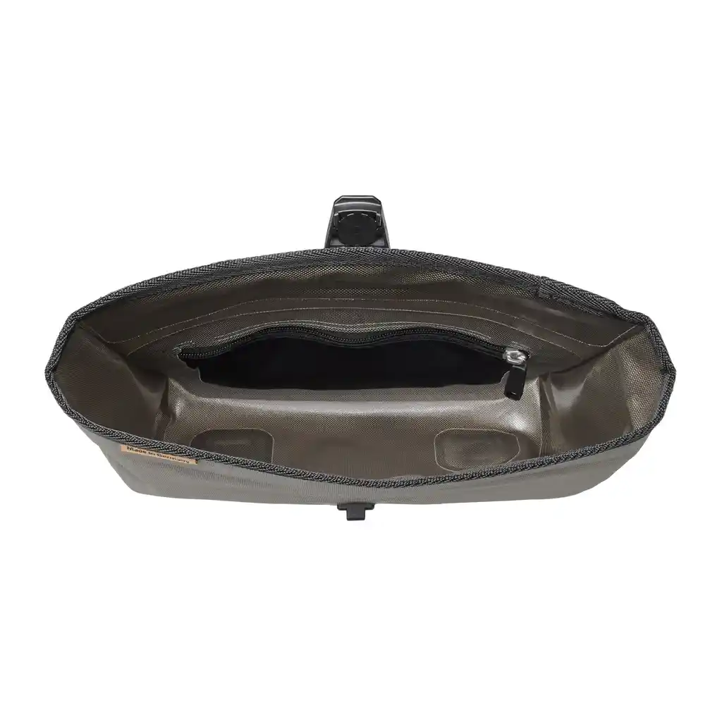 ORTLIEB Velo-Sling Dark Sand handlebar / sling bag, binnenaanzicht, bij Bag-Age