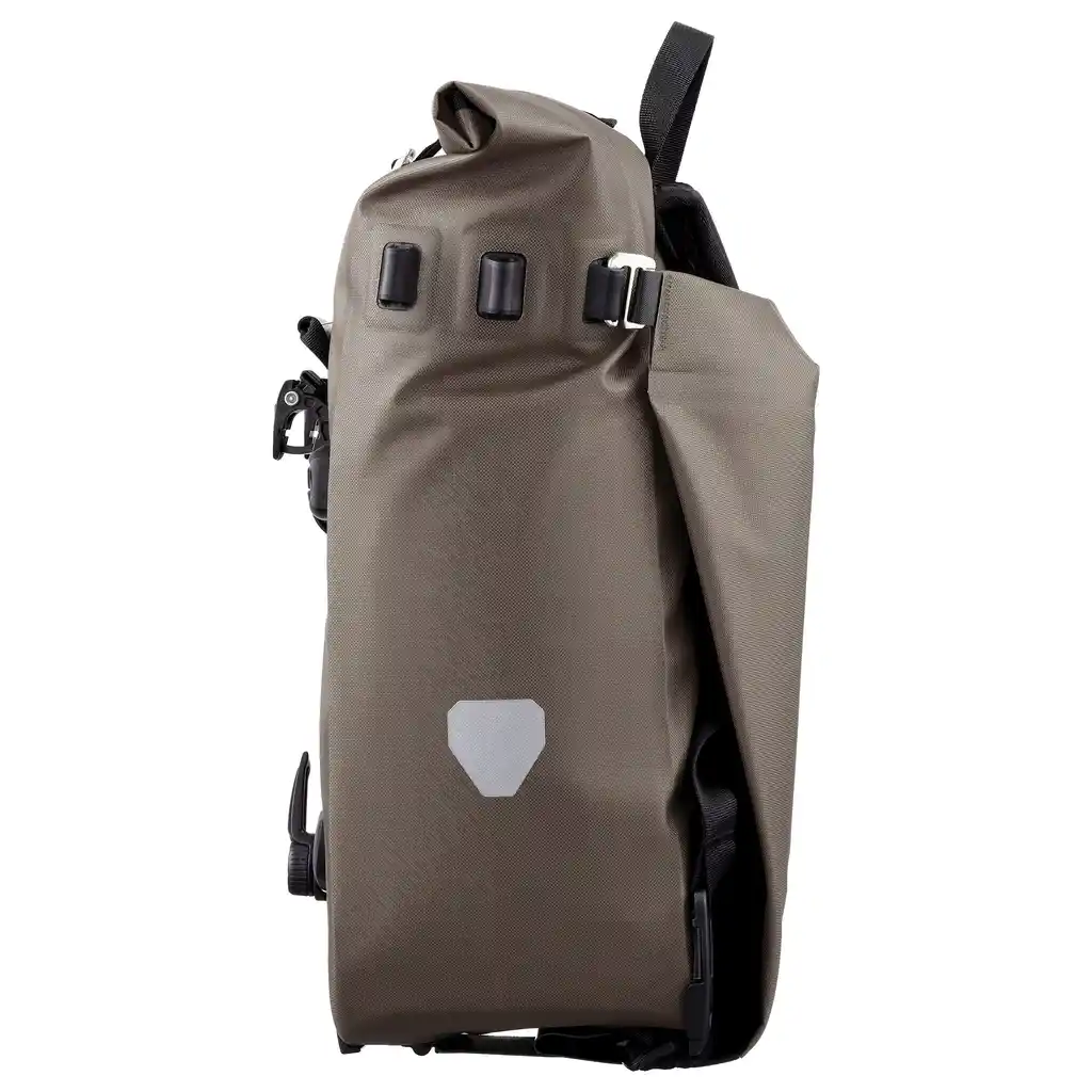 ORTLIEB Vario 20L Dark Sand, convertible backpack pannier, vue latérale, chez Bag-Age