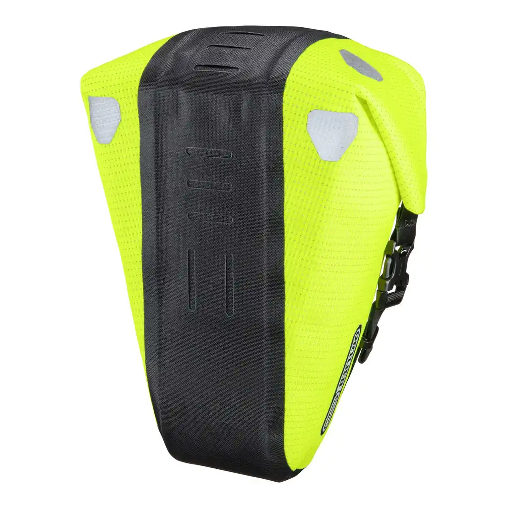 ORTLIEB Saddle-Bag Neon Reflective, sacoche de selle, vue latérale, chez Bag-Age