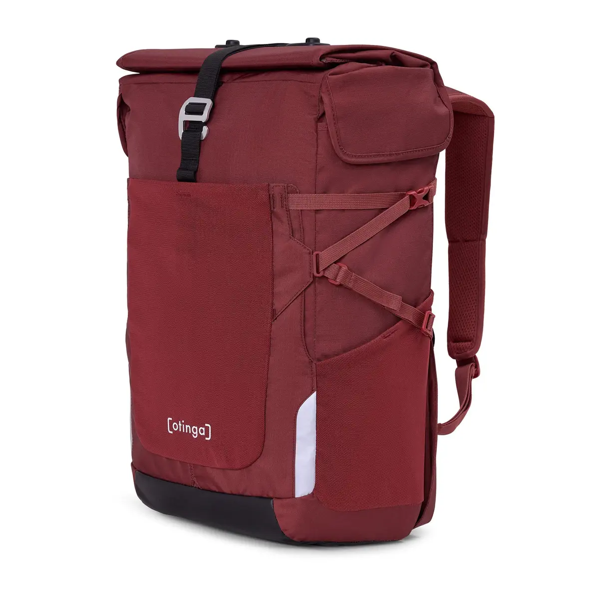 otinga Bike&Hike V2 rost-rot, Volumen 40L, 2-in-1 Fahrradtasche und Rucksack, Fair-Trade-zertifiziert.