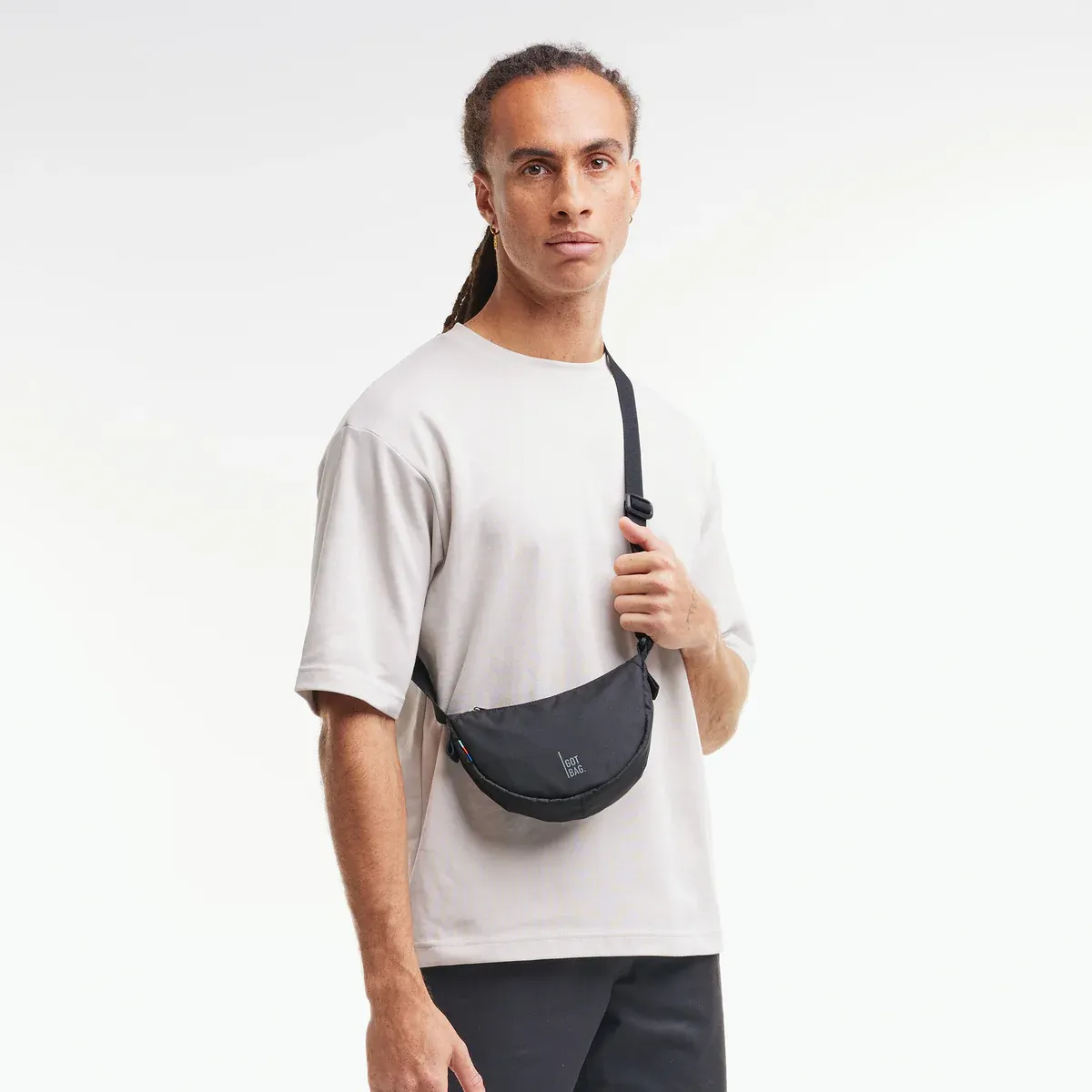 GOT BAG Moon Bag Mini Black Monochrome – lifestyle photo 2 | sustainable | Bag-Age