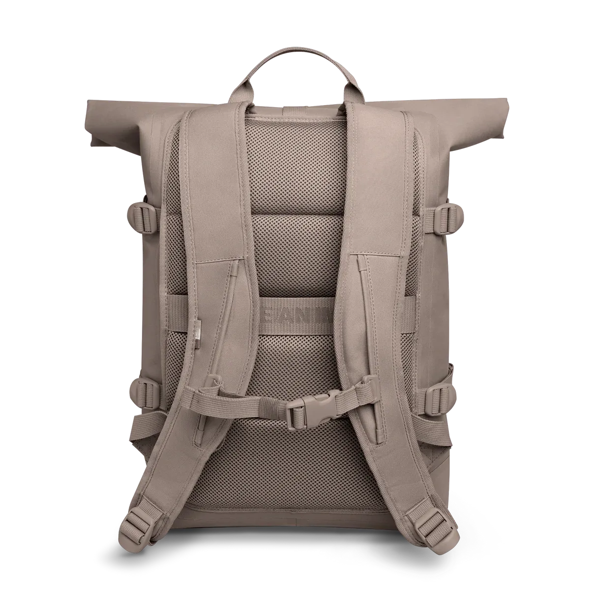 GOT BAG Rolltop 2.0 Oyster Monochrome – vista posteriore | sostenibile | Bag-Age