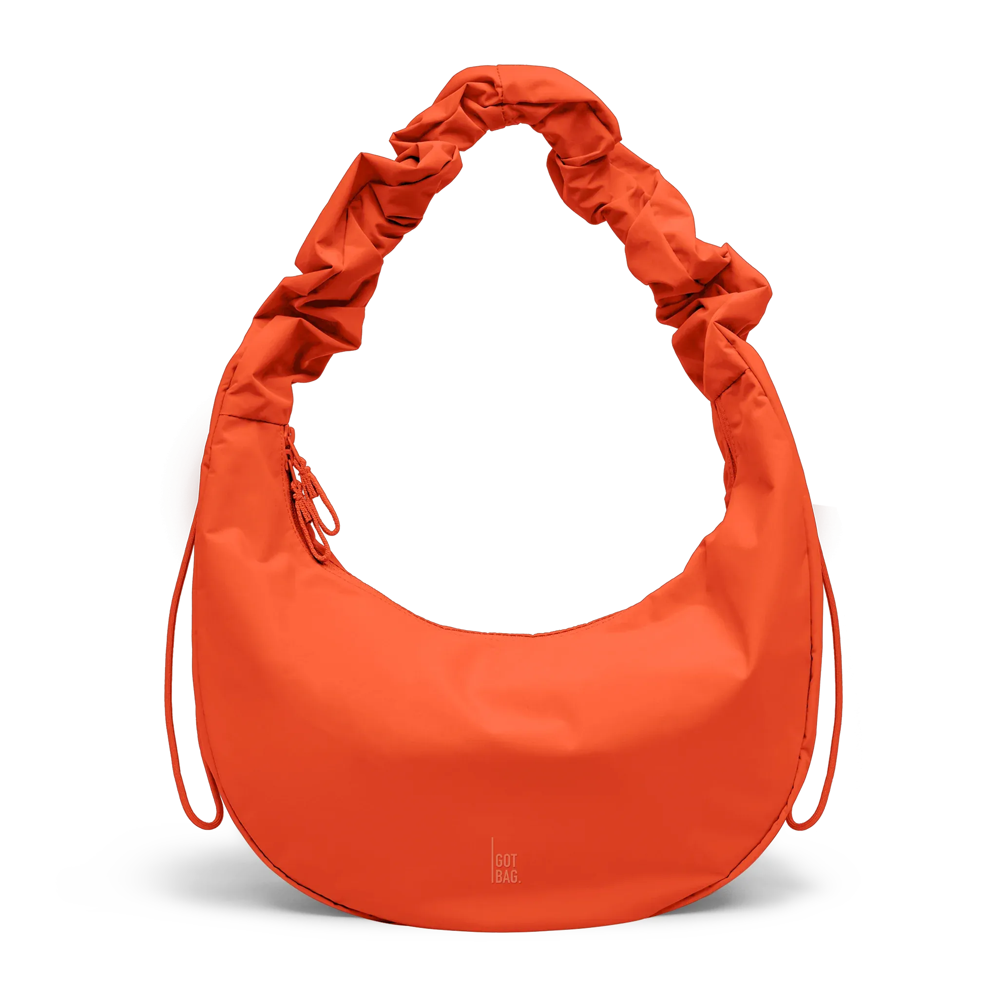 GOT BAG Moon Bag Ruffle Hot Coral Monochrome – vooraanzicht | duurzaam | Bag-Age