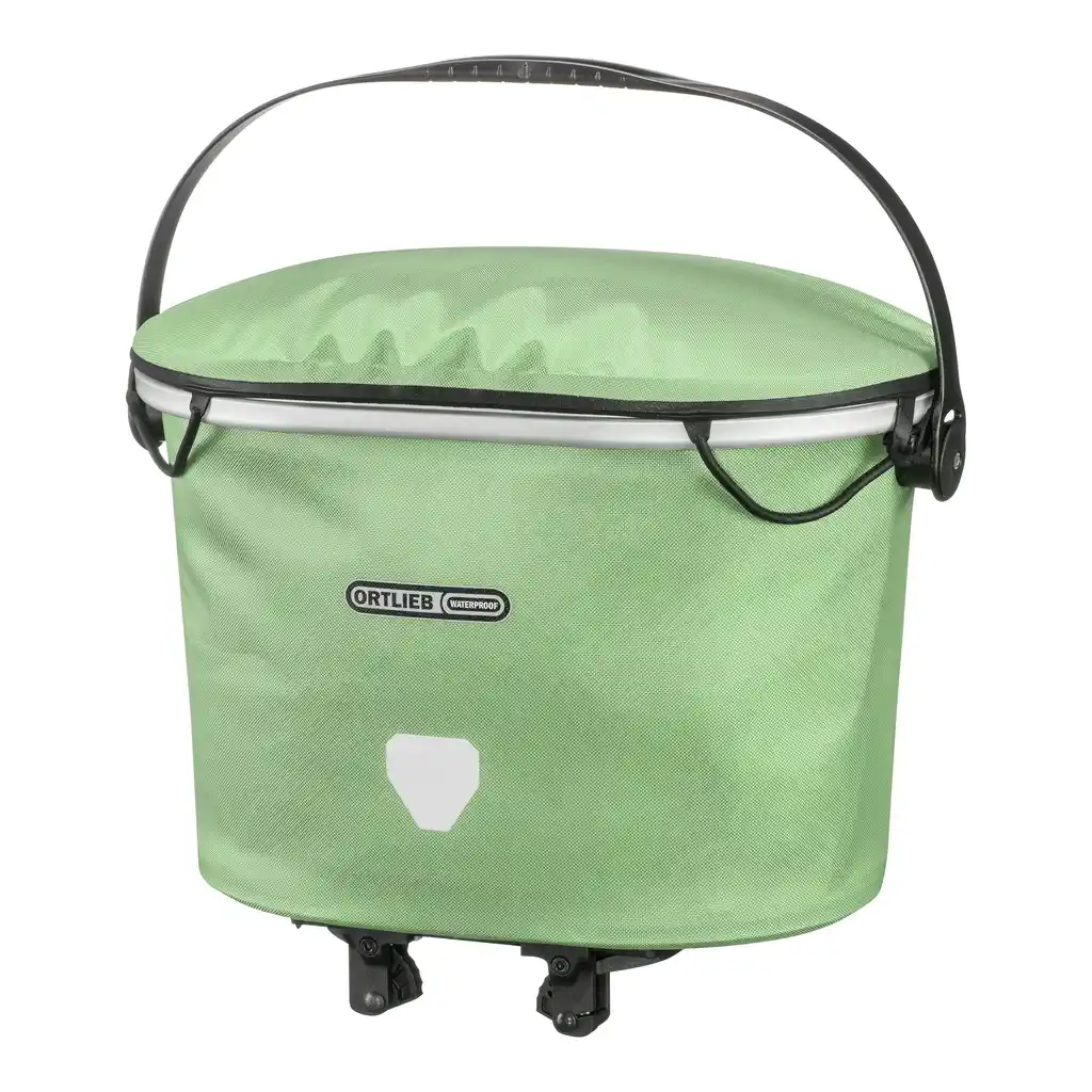 ORTLIEB Up-Town Rack Pistachio Rack-Top Basket, Vorderansicht, bei Bag-Age