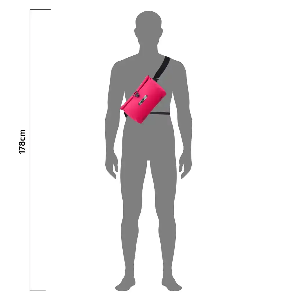 ORTLIEB Velo-Sling Flex Cyber Pink handlebar / sling bag, product image, at Bag-Age