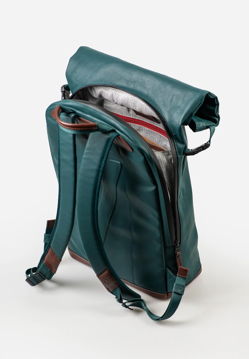 aunts & uncles Fukui Transformative Teal tas, achteraanzicht, bij Bag-Age Berlin