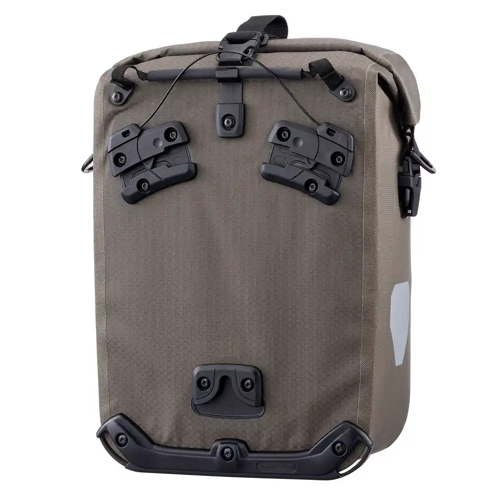 ORTLIEB Gravel-Pack Single Dark Sand, borsa bici, vista posteriore, da Bag-Age