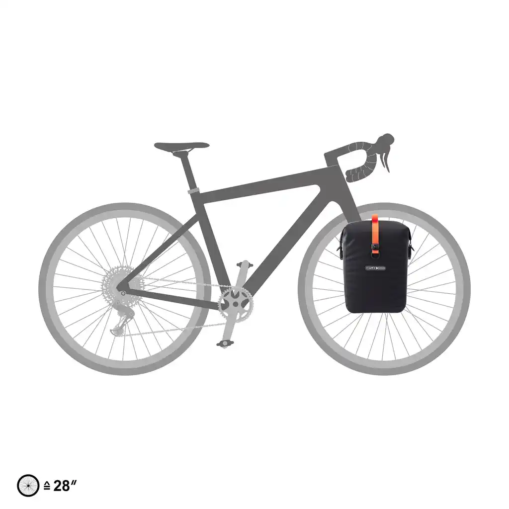 ORTLIEB Gravel-Pack Single Black Matt Fahrradtasche, Produktbild, bei Bag-Age