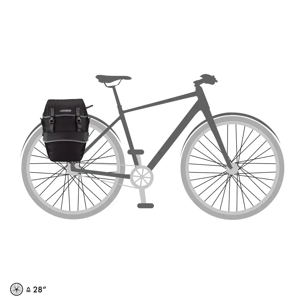 ORTLIEB Bike-Packer Plus Granite Fahrradtasche, Produktbild, bei Bag-Age