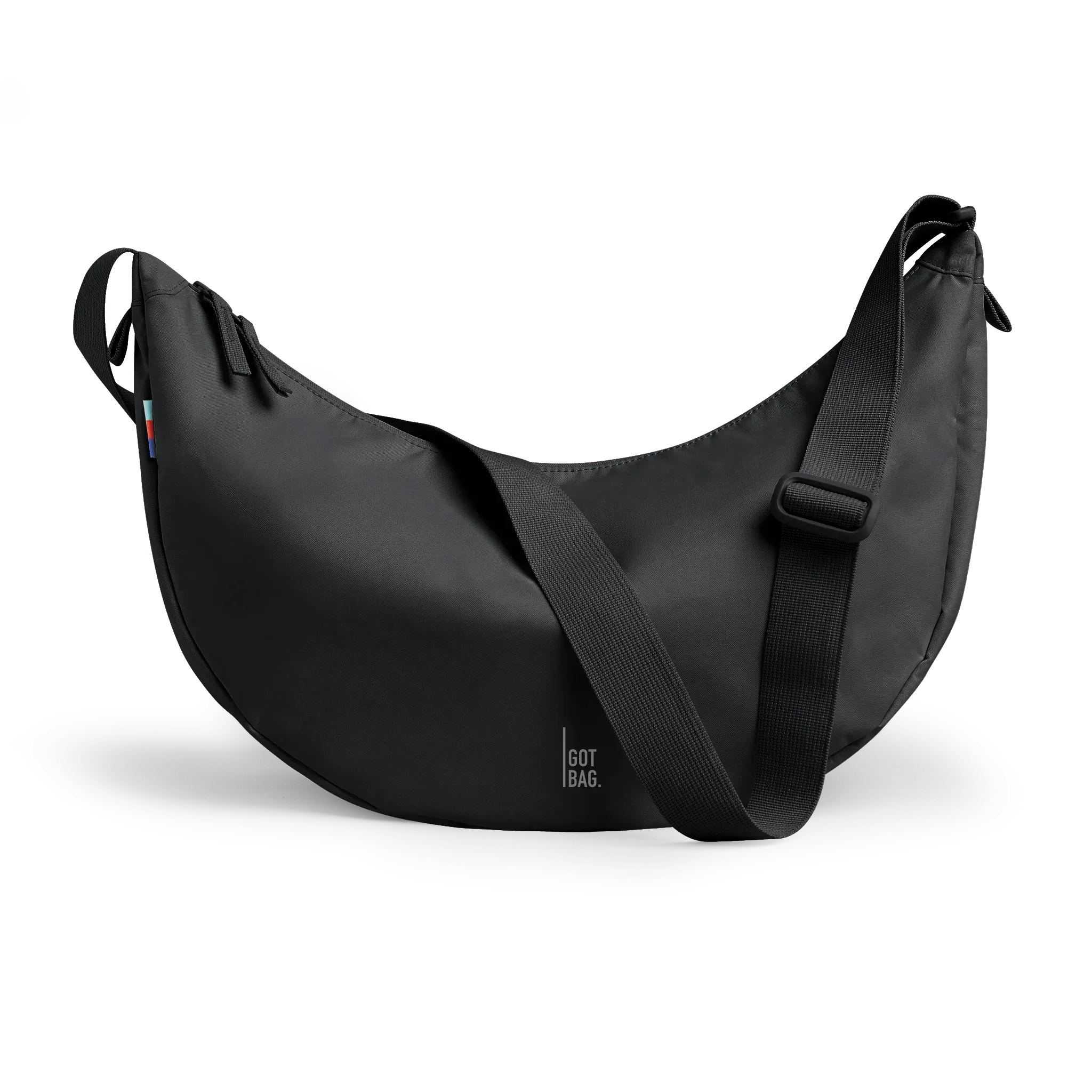 GOT BAG Moon Bag Large Black Monochrome – vista frontal | sustentável | Bag-Age