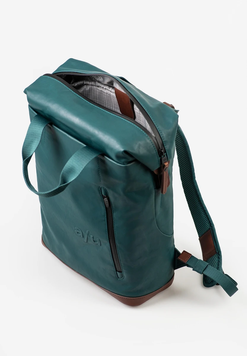 aunts & uncles Morioka Transformative Teal tas, achteraanzicht, bij Bag-Age Berlin