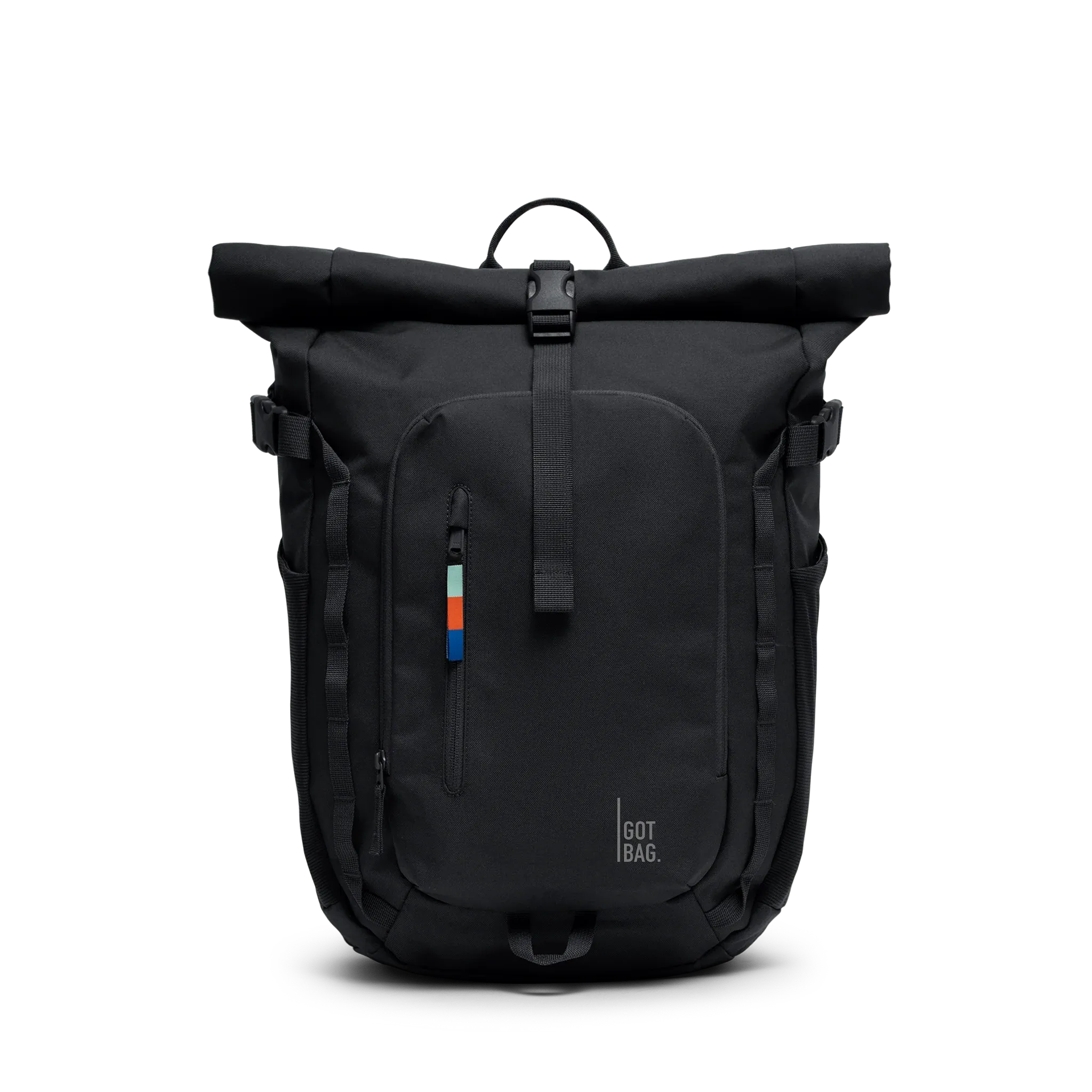 GOT BAG Rolltop Adventure Black – Vorderansicht 2 | nachhaltig | Bag-Age