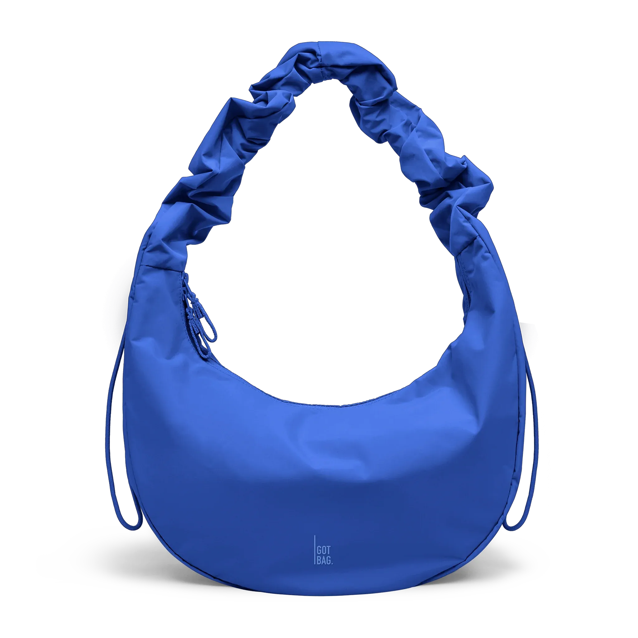 GOT BAG Moon Bag Ruffle Cobalt Monochrome – vista frontal | sustentável | Bag-Age