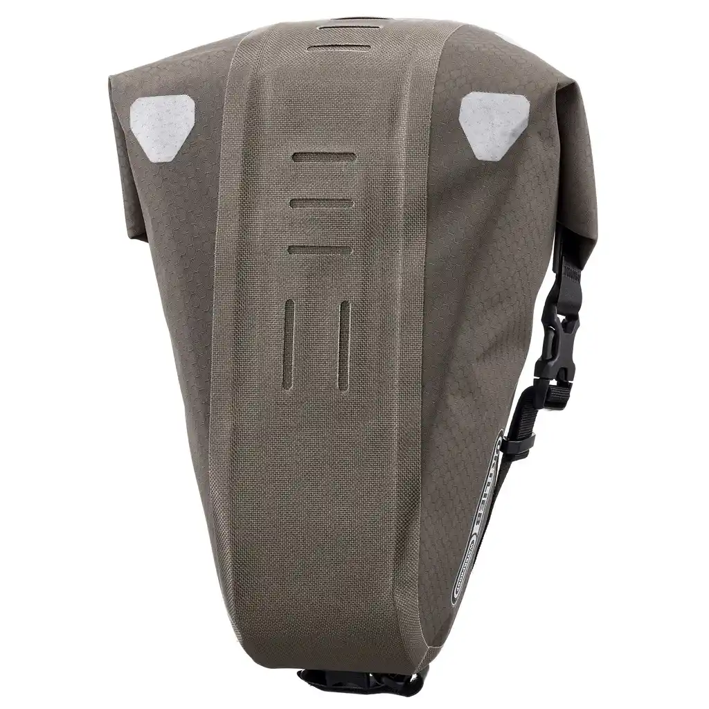ORTLIEB Saddle-Bag Dark Sand, sacoche de selle, vue latérale, chez Bag-Age