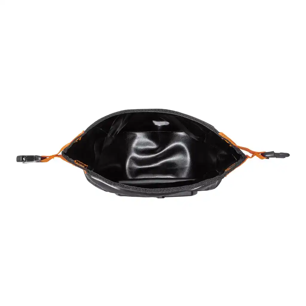 ORTLIEB Fork-Pack Black Matt, bike fork bag, vue intérieure, chez Bag-Age