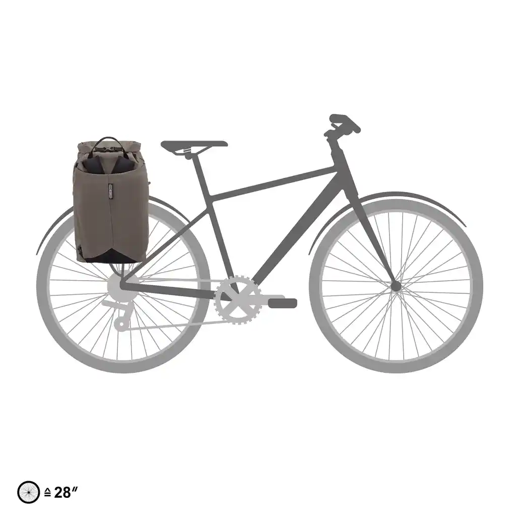 ORTLIEB Vario Lite Dark Sand convertible backpack pannier, productafbeelding, bij Bag-Age