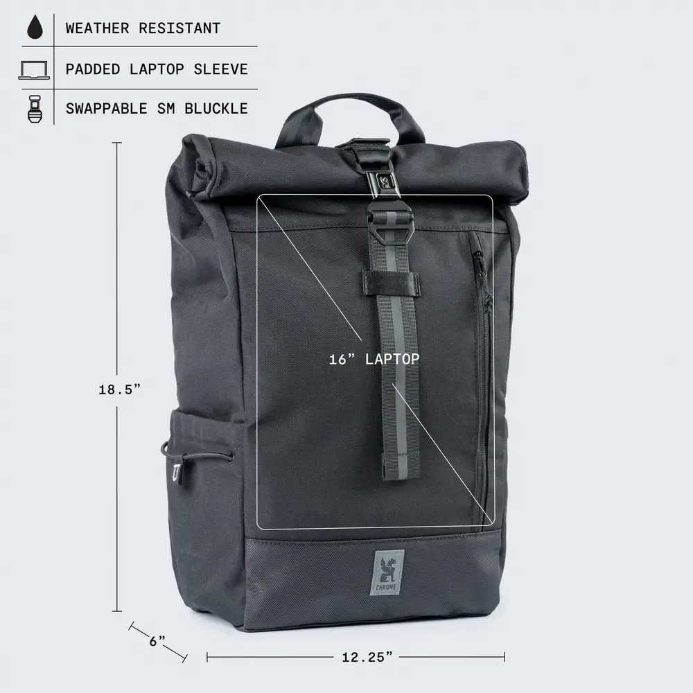 Chrome Industries Initiate 26L Pack – Maßskizze