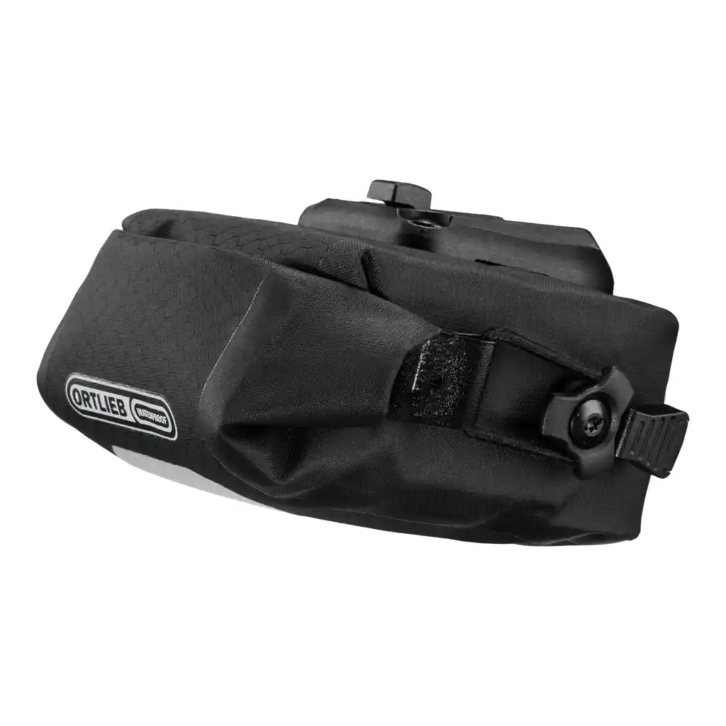 ORTLIEB Micro-Bag Black Matt, borsa sottosella, vista frontale, da Bag-Age