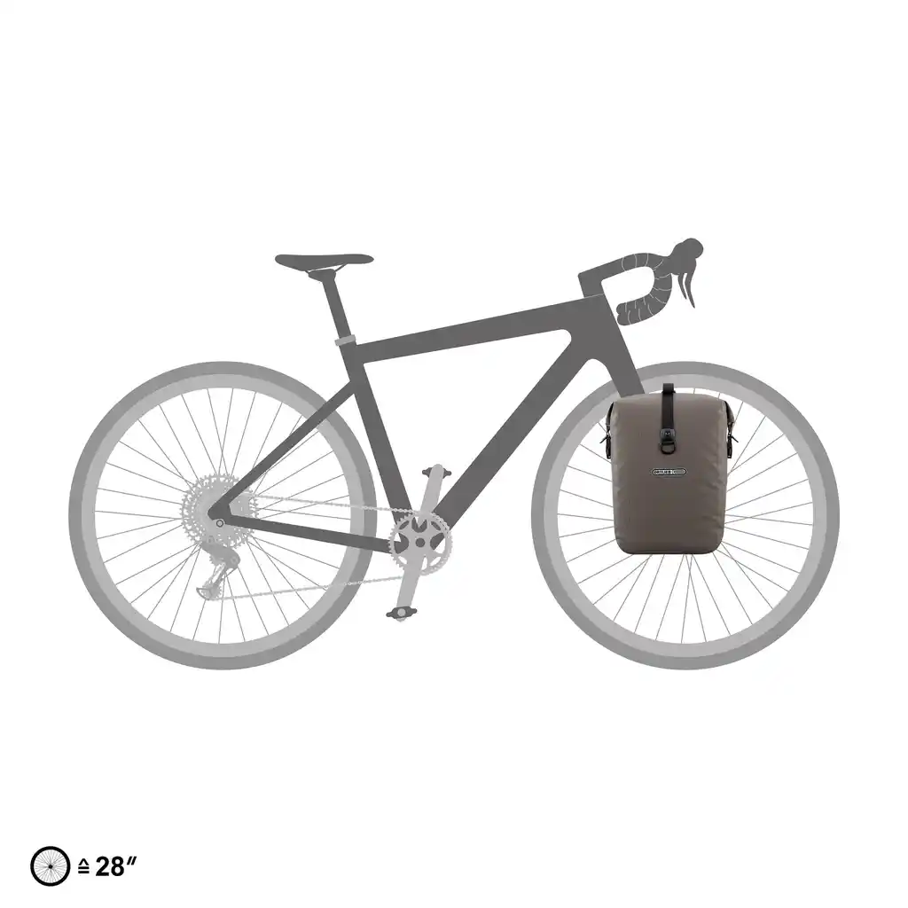 ORTLIEB Gravel-Pack Single Dark Sand, borsa bici, immagine prodotto, da Bag-Age