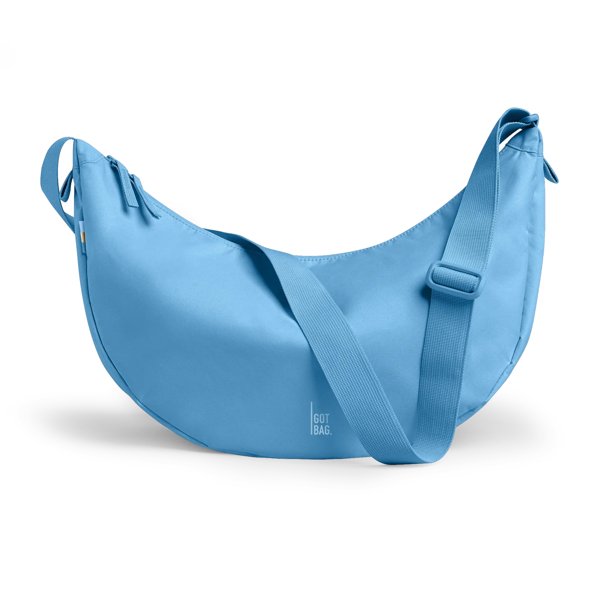 GOT BAG Moon Bag Large Aqua Monochrome – vista frontale | sostenibile | Bag-Age