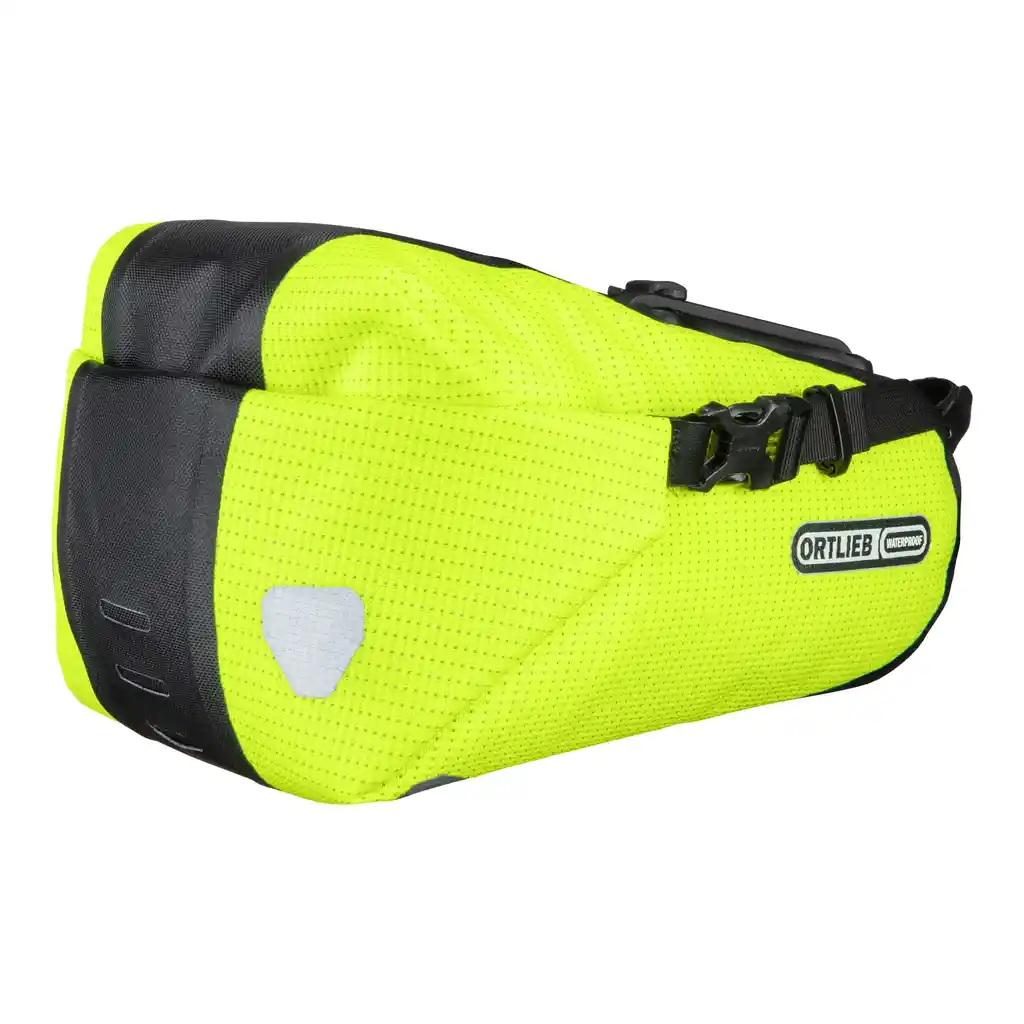 ORTLIEB Saddle-Bag Neon Reflective, sacoche de selle, vue de face, chez Bag-Age