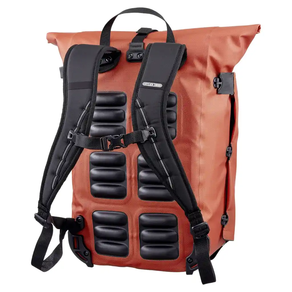 ORTLIEB Vario 26L Rooibos, convertible backpack pannier, vista posteriore, da Bag-Age