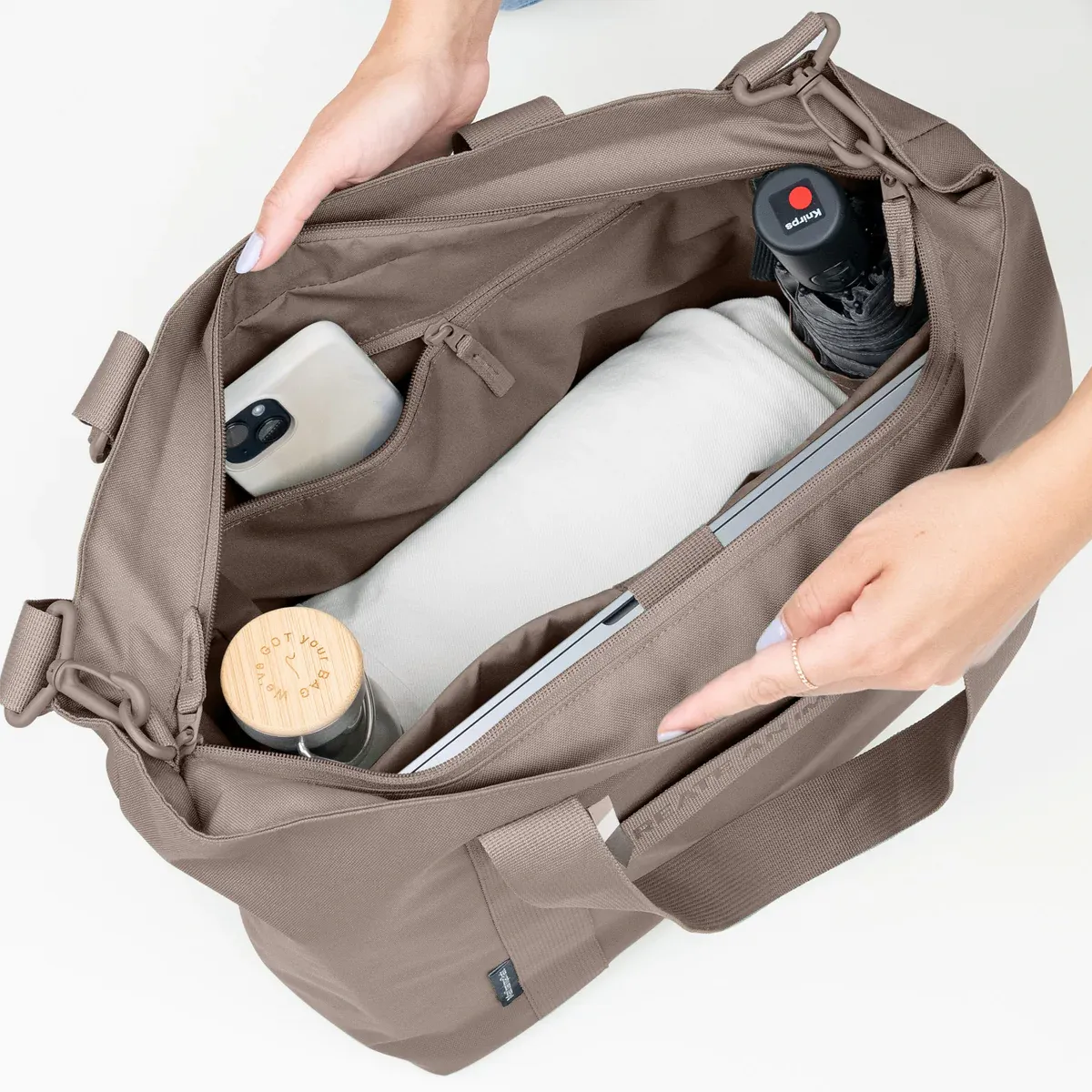 GOT BAG Tote Bag Oyster Monochrome – vue ouverte | durable | Bag-Age