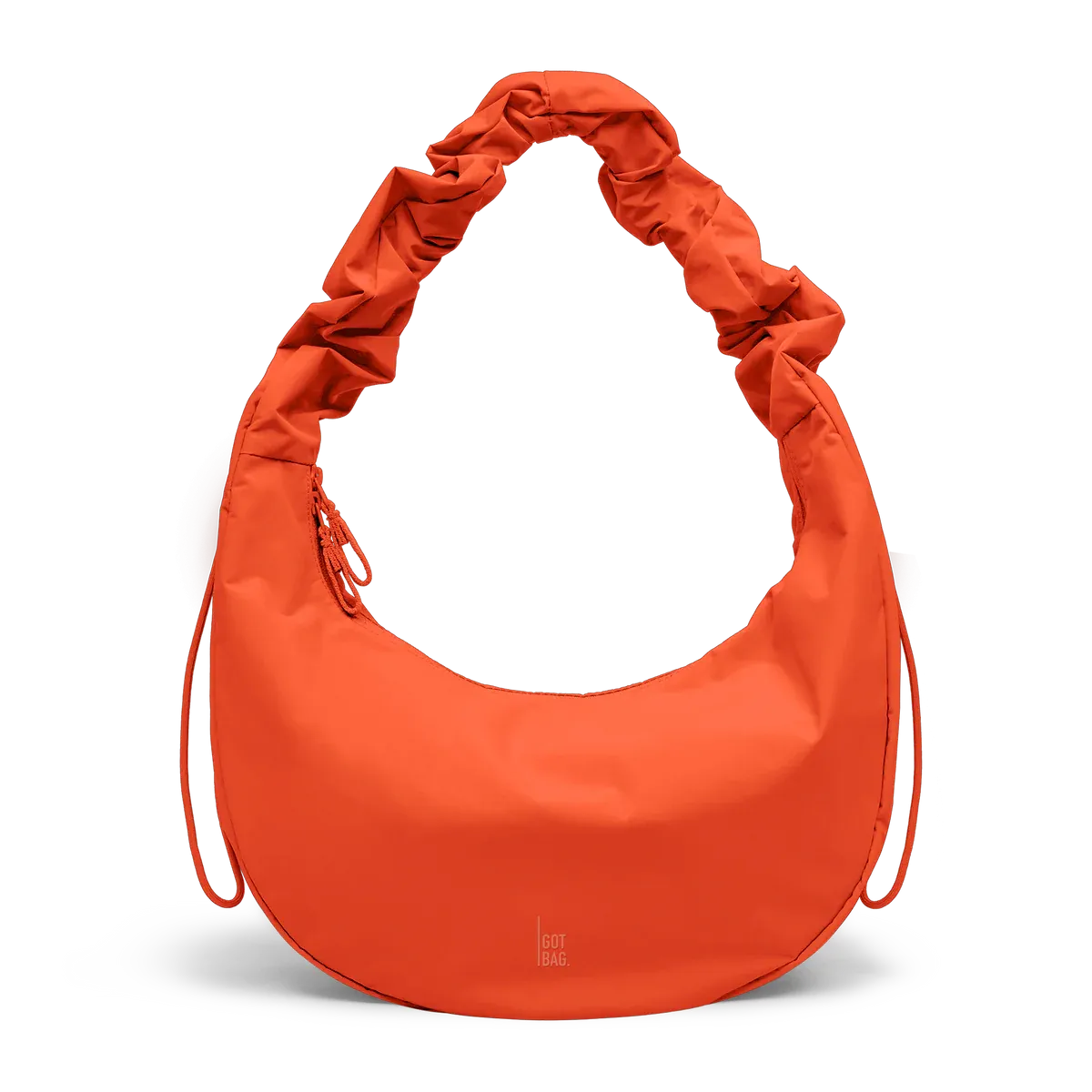 GOT BAG Moon Bag Ruffle Hot Coral Monochrome