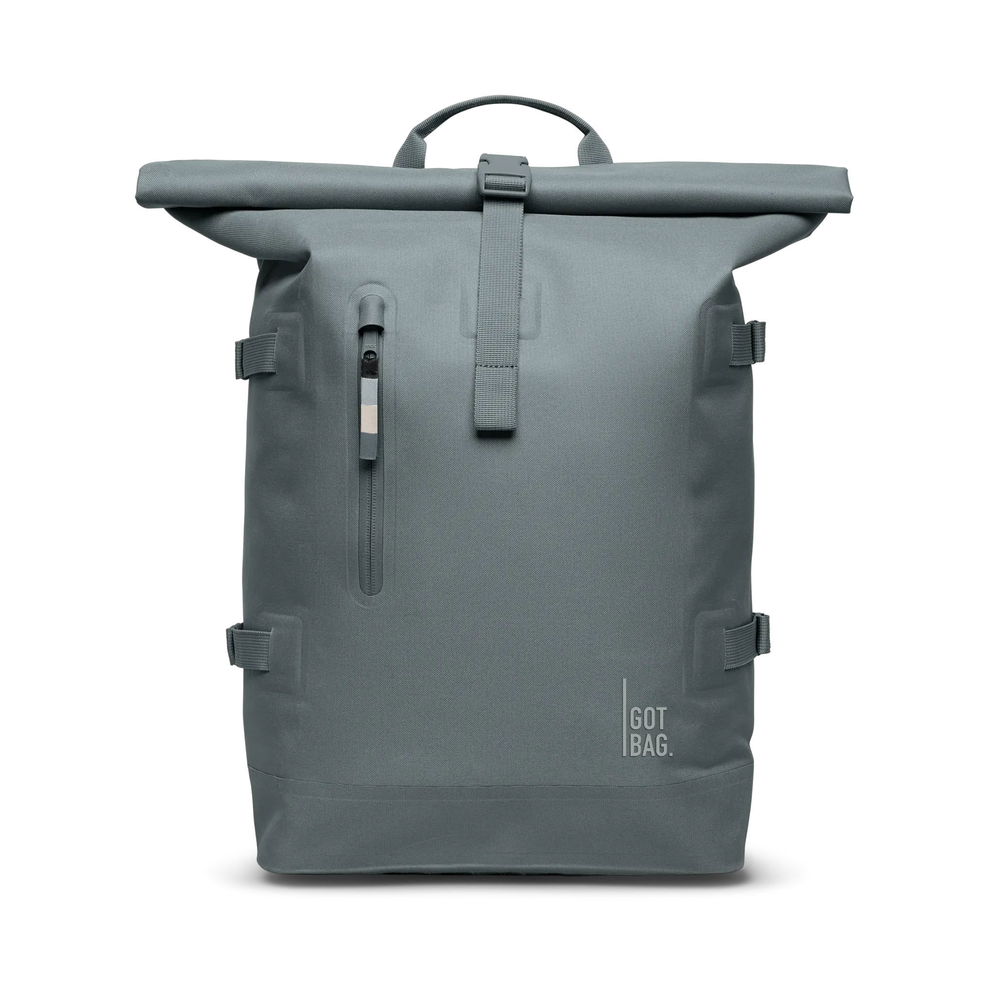 GOT BAG Rolltop 2.0 Basalt Monochrome – vista frontale | sostenibile | Bag-Age