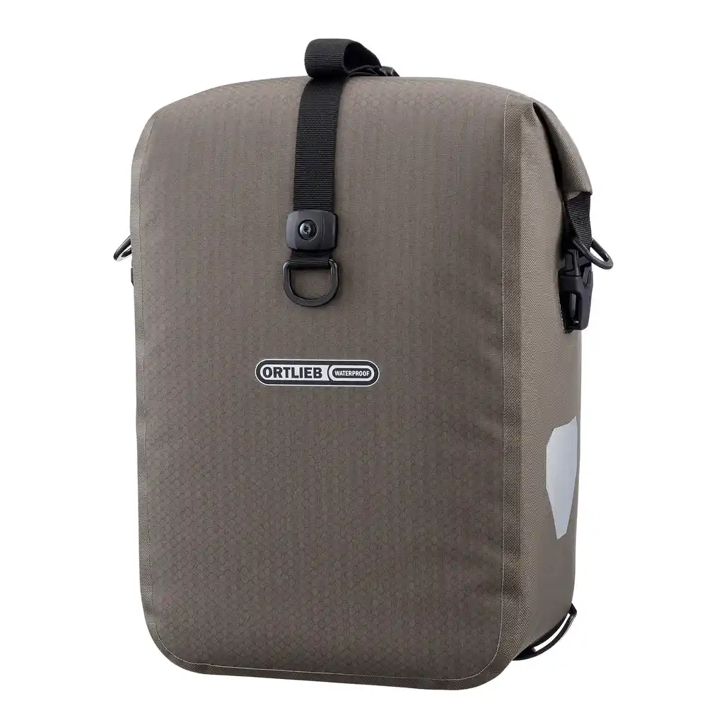 ORTLIEB Gravel-Pack Single Dark Sand, borsa bici, vista frontale, da Bag-Age
