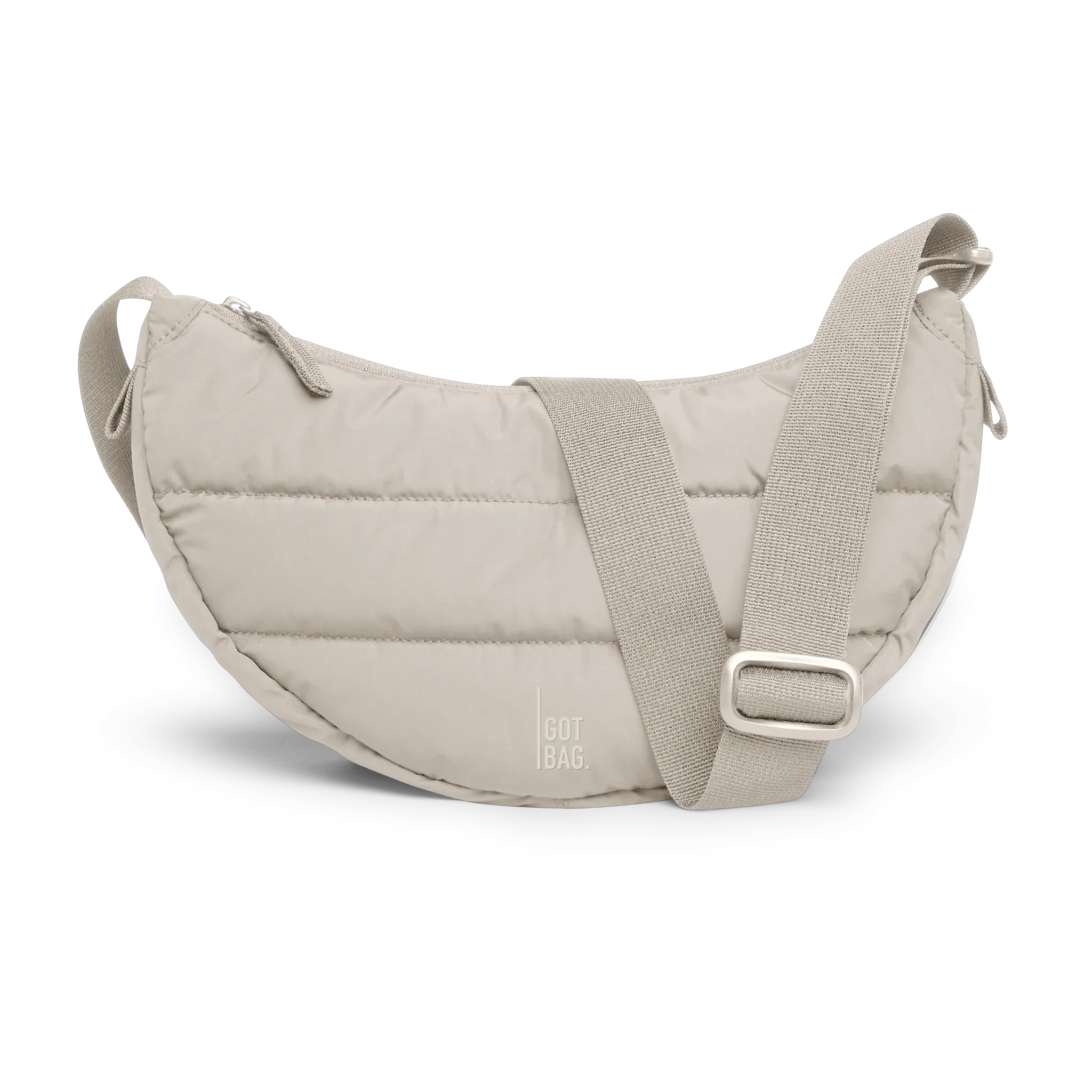 GOT BAG Puffer Moon Bag Small Scallop Monochrome – front view | sustainable | Bag-Age