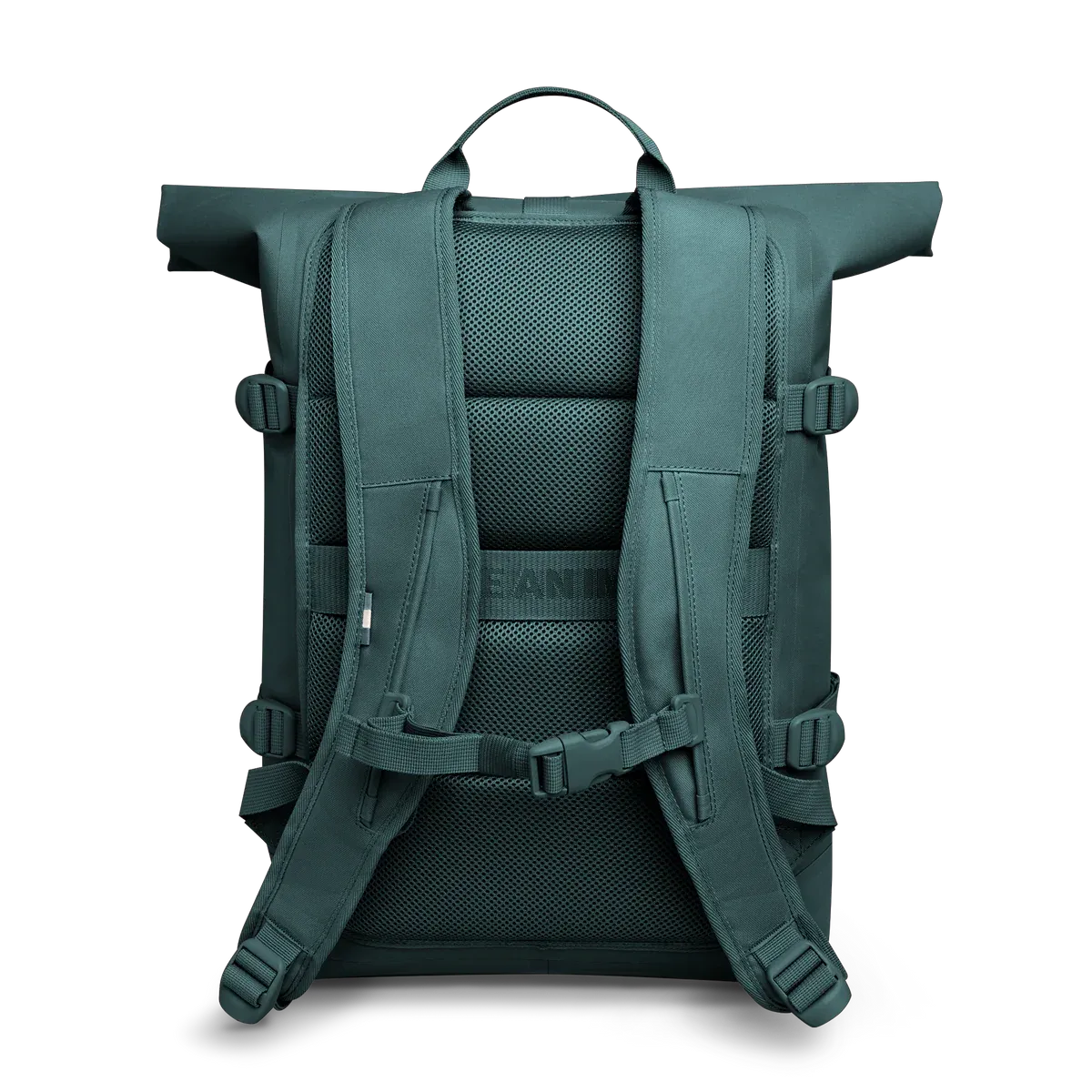 GOT BAG Rolltop 2.0 Sea Teal Monochrome – vista traseira | sustentável | Bag-Age