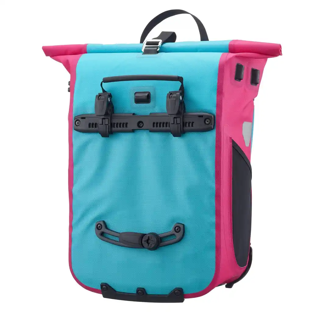 ORTLIEB Vario 26L Cyber Blue, convertible backpack pannier, vue détaillée, chez Bag-Age