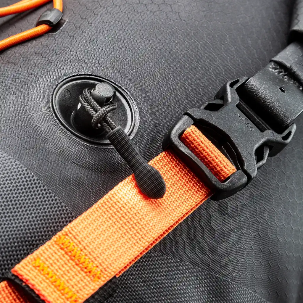 ORTLIEB Seat-Pack Black Matt saddle bag, detail view, at Bag-Age