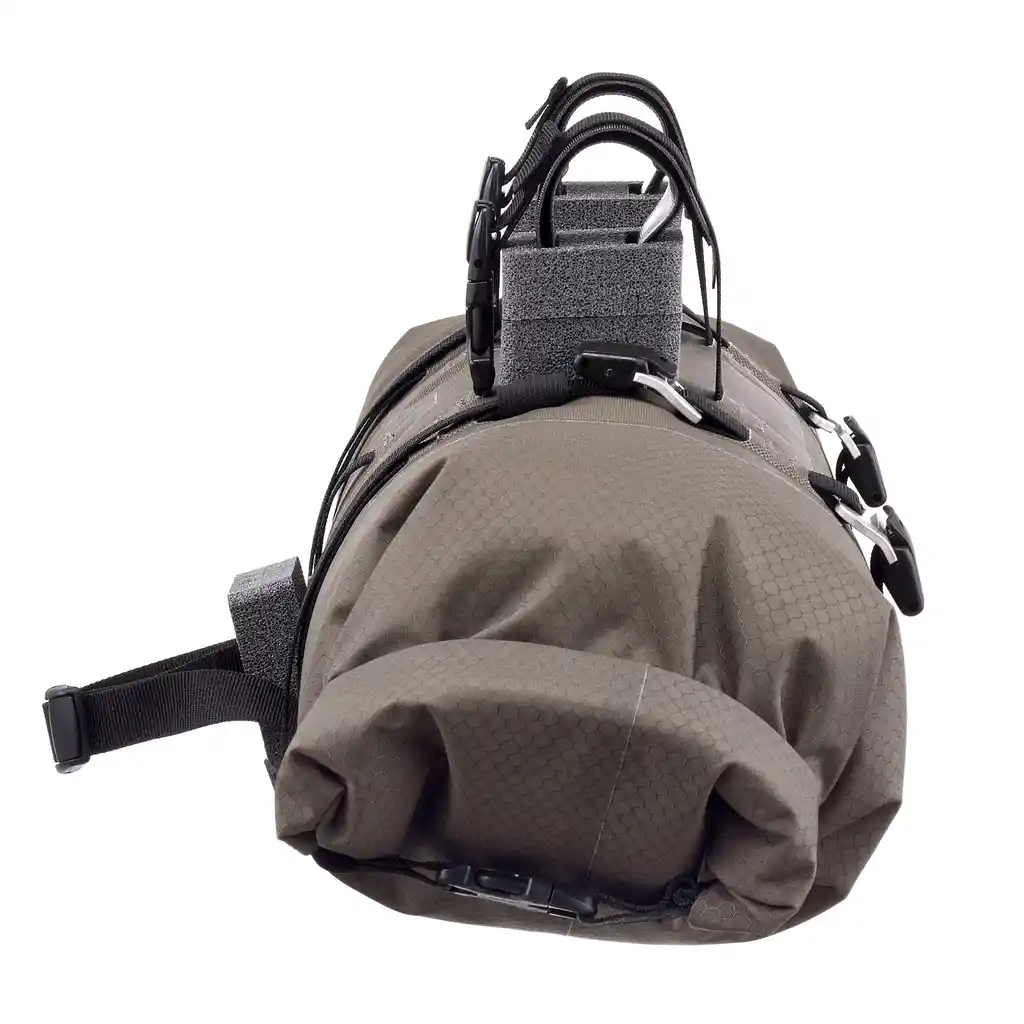 ORTLIEB Handlebar-Pack Dark Sand, borsa da manubrio, vista laterale, da Bag-Age