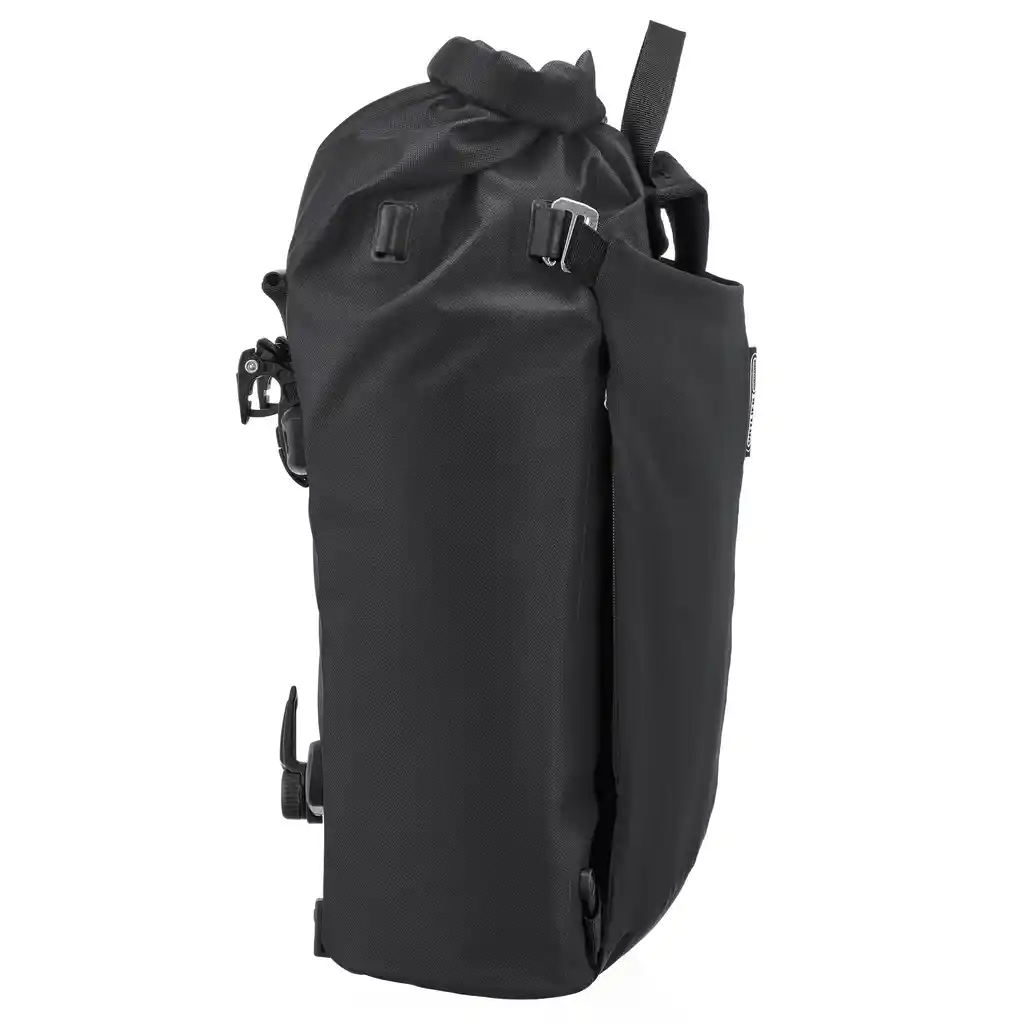 ORTLIEB Vario Lite Black, convertible backpack pannier, vue latérale, chez Bag-Age