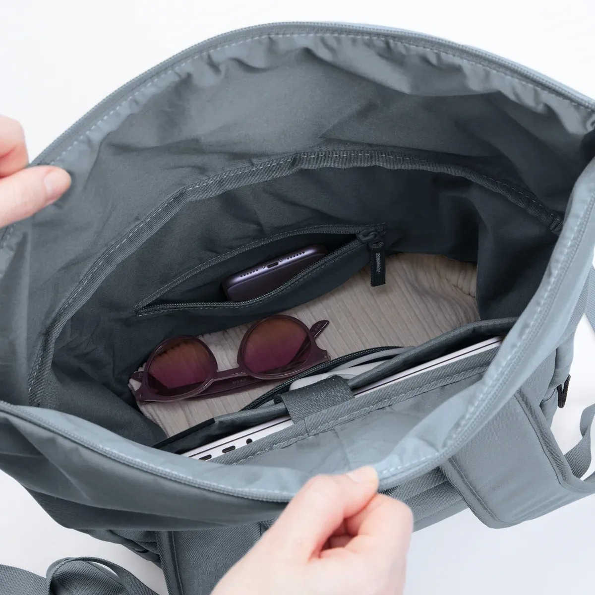 GOT BAG Rolltop Easy Marlin Monochrome – widok otwarty | zrównoważona | Bag-Age