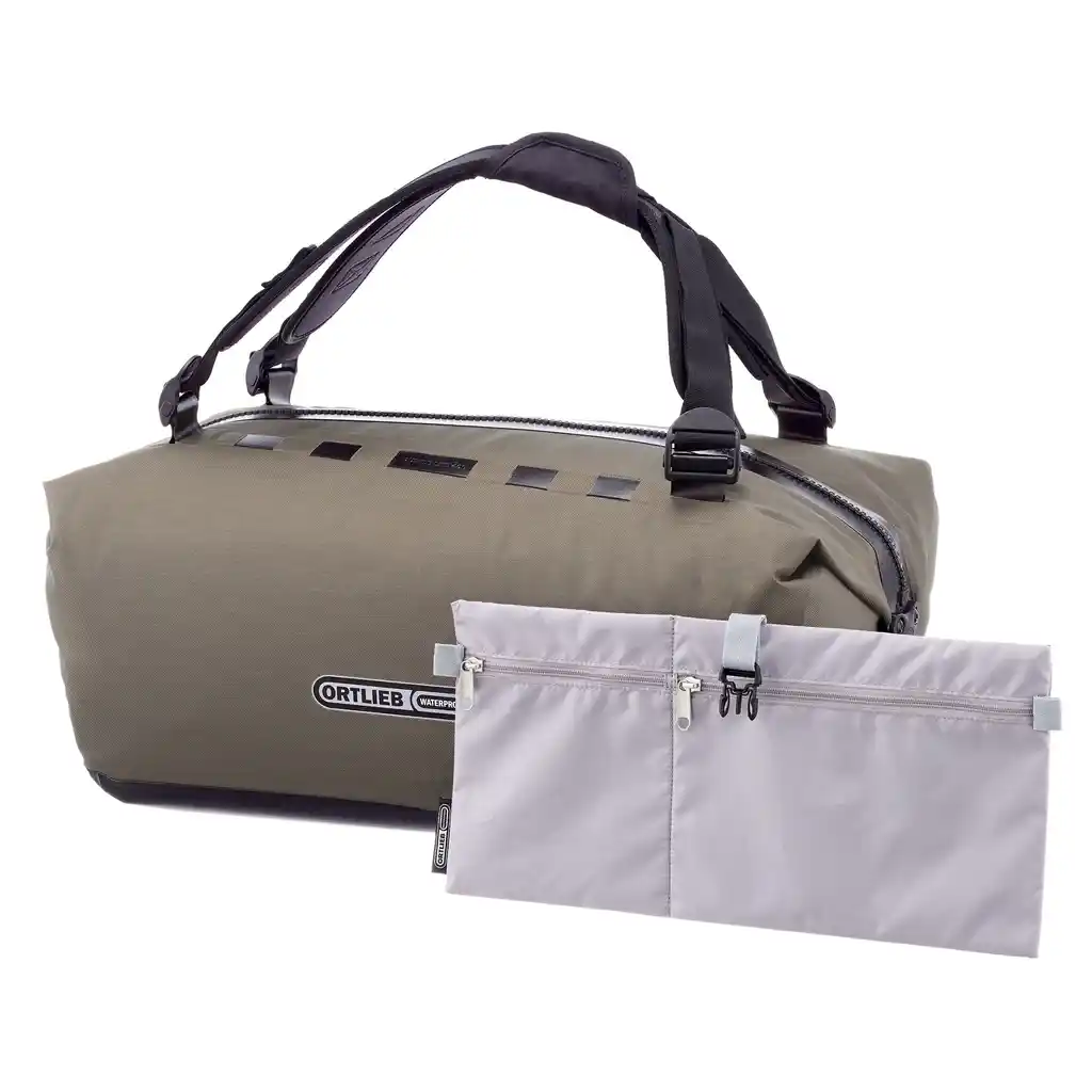 ORTLIEB Duffle Lite Dark Sand duffle / travel bag, detail view, at Bag-Age