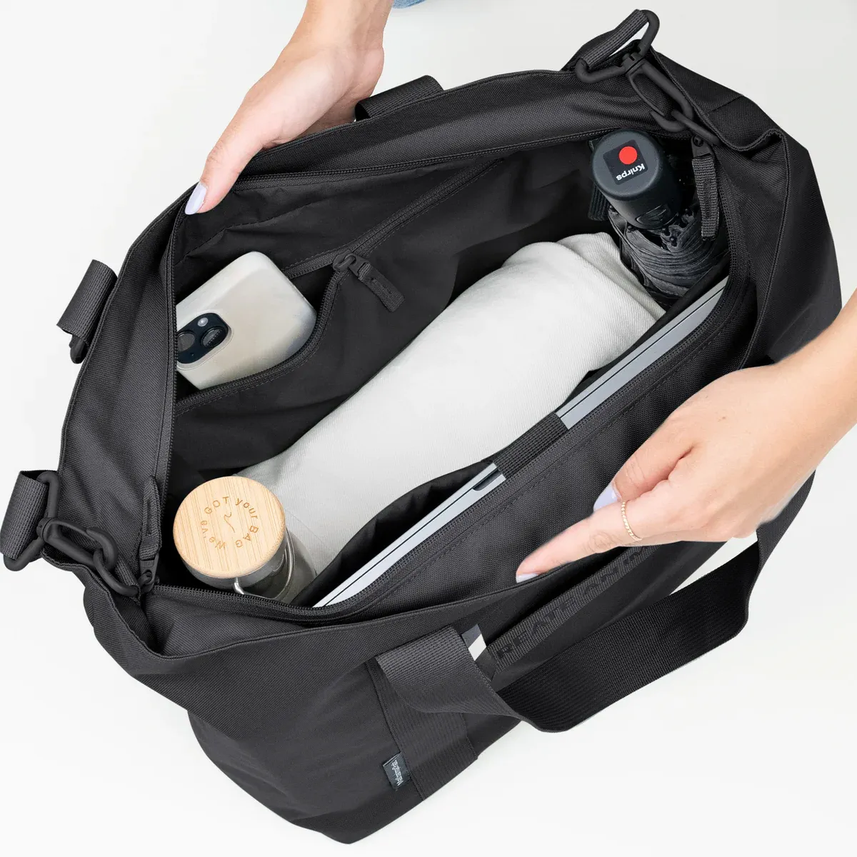 GOT BAG Tote Bag Black Monochrome – Seitenansicht | nachhaltig | Bag-Age