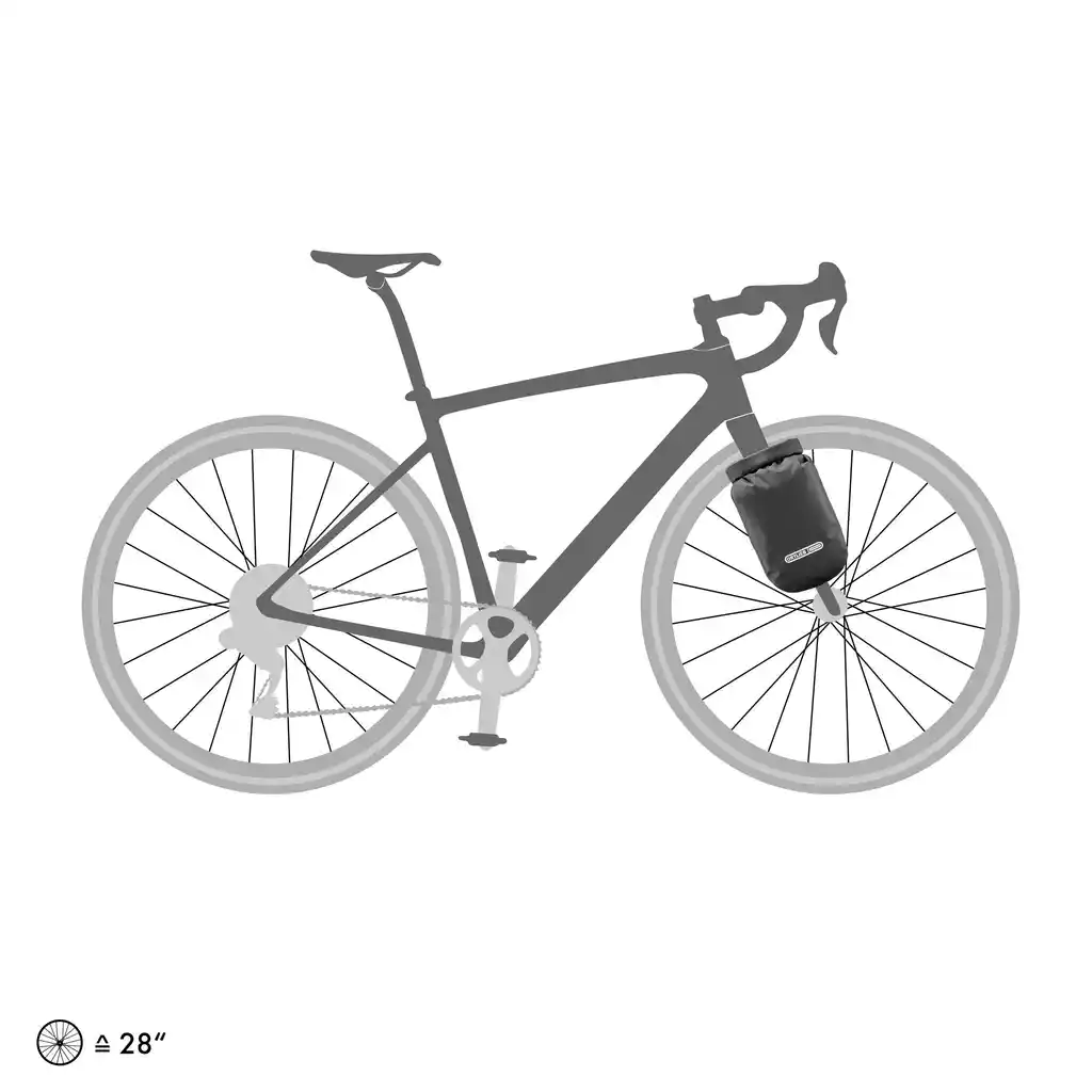 ORTLIEB Fork-Pack Black Matt, bike fork bag, photo produit, chez Bag-Age