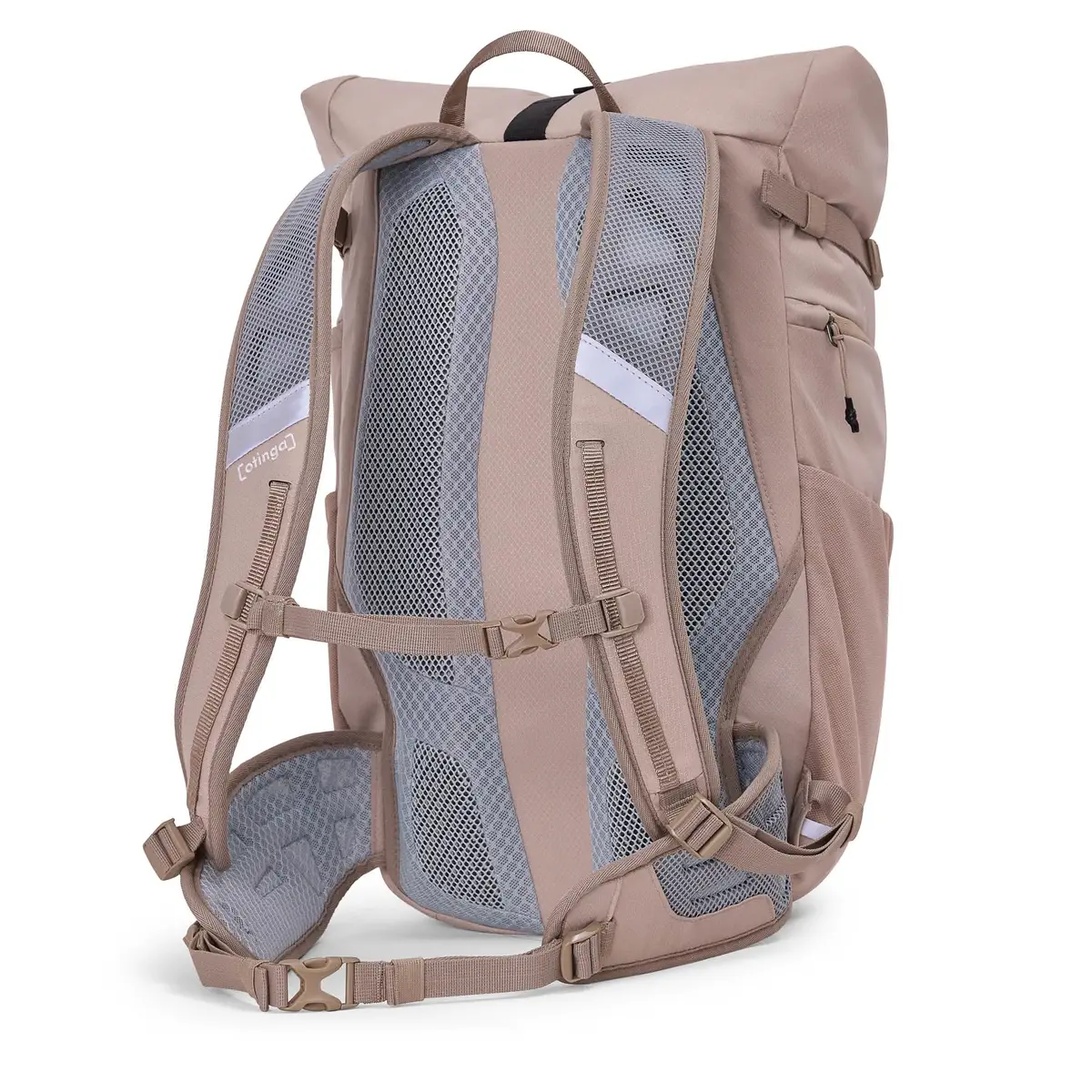 otinga Flow sand-braun, recyceltes PES-Gewebe, PU-beschichtet, mit Laptopfach, Rucksack bei Bag-Age Berlin.