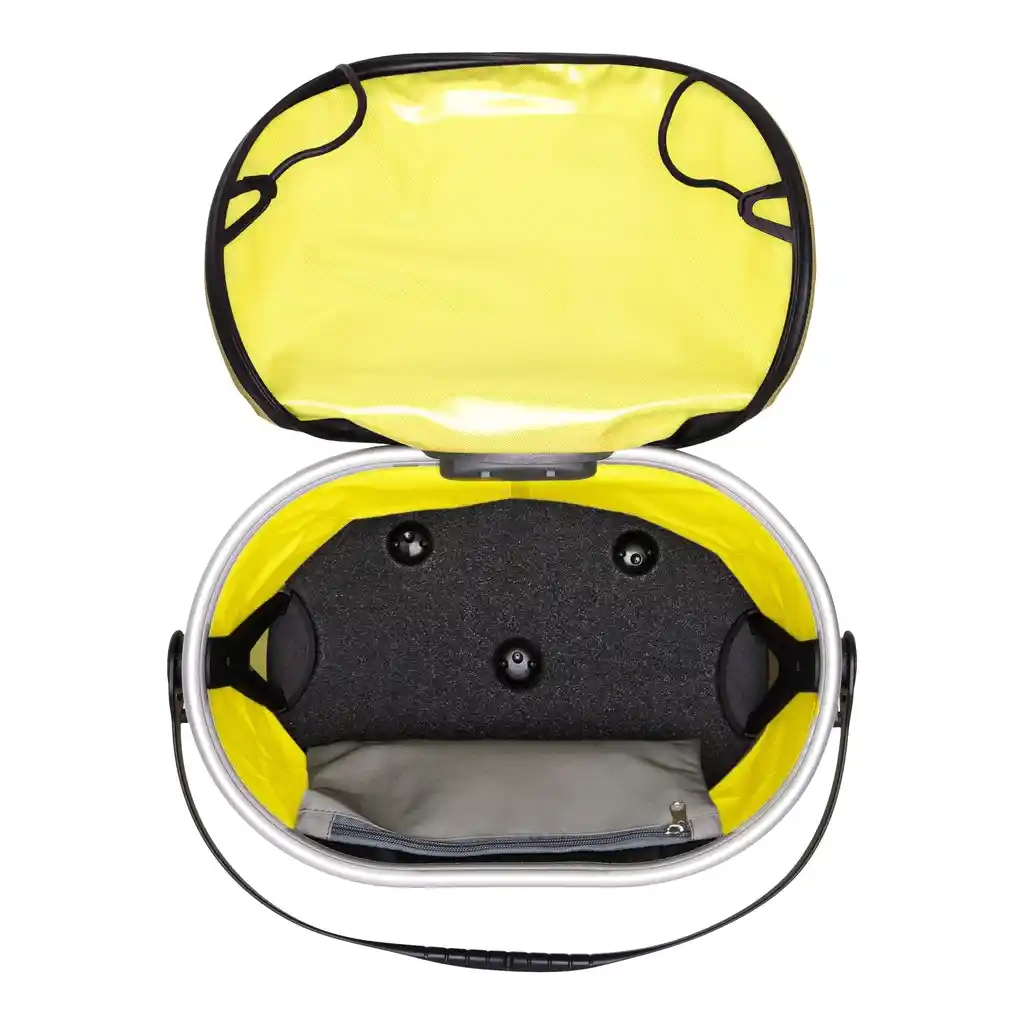ORTLIEB Up-Town Lemon Sorbet, bike basket, vue intérieure, chez Bag-Age